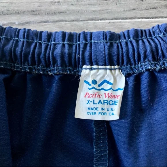 ❤️ LAST DAY Vintage 1980s Pacific Waves Color Block Swim Trunks - Picture 4 of 5